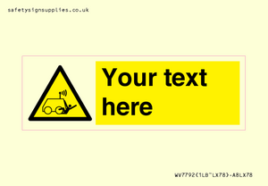 Custom warning run over by operator controlled machine